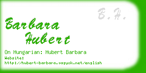 barbara hubert business card
